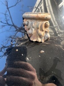 Deko-Stück, das herunter fiel.